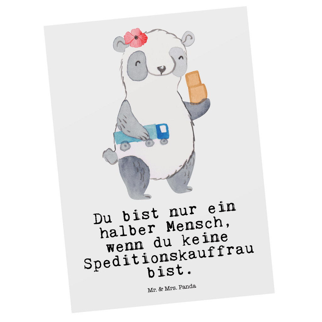 Postkarte Speditionskauffrau mit Herz Geschenkkarte, Grußkarte, Karte, Einladung, Ansichtskarte, Geburtstagskarte, Einladungskarte, Beruf, Ausbildung, Jubiläum, Abschied, Rente, Kollege, Kollegin, Geschenk, Schenken, Arbeitskollege, Mitarbeiter, Firma, Danke, Dankeschön