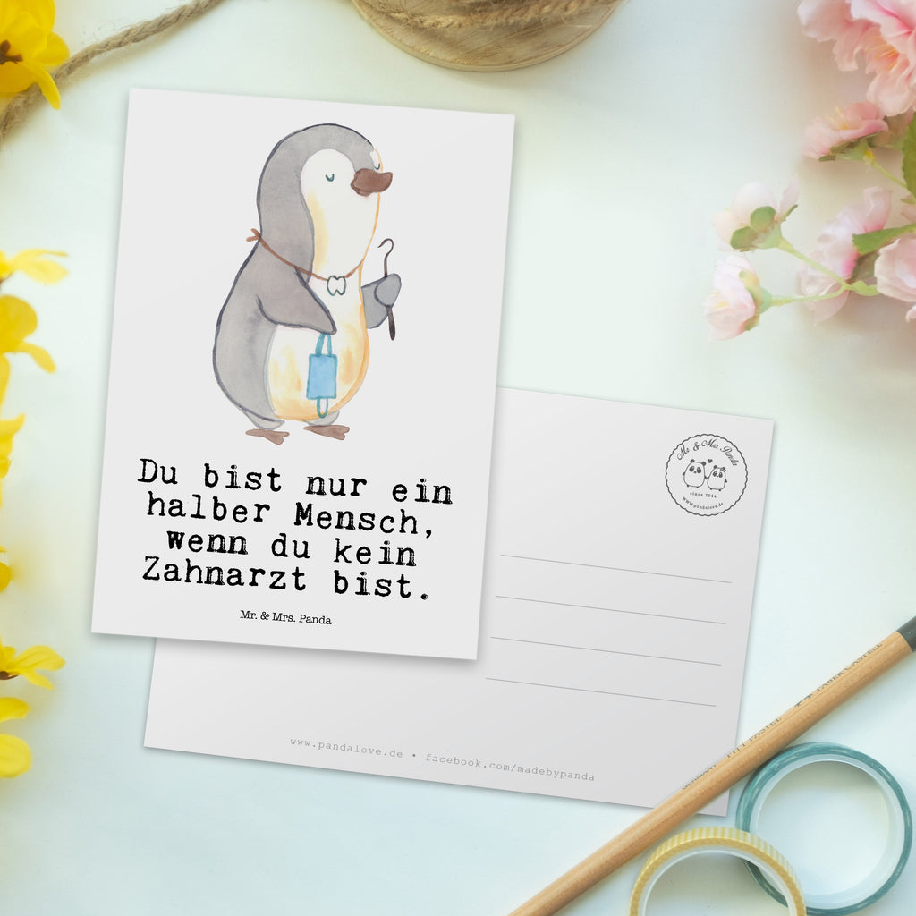 Postkarte Zahnarzt mit Herz Geschenkkarte, Grußkarte, Karte, Einladung, Ansichtskarte, Geburtstagskarte, Einladungskarte, Dankeskarte, Beruf, Ausbildung, Jubiläum, Abschied, Rente, Kollege, Kollegin, Geschenk, Schenken, Arbeitskollege, Mitarbeiter, Firma, Danke, Dankeschön