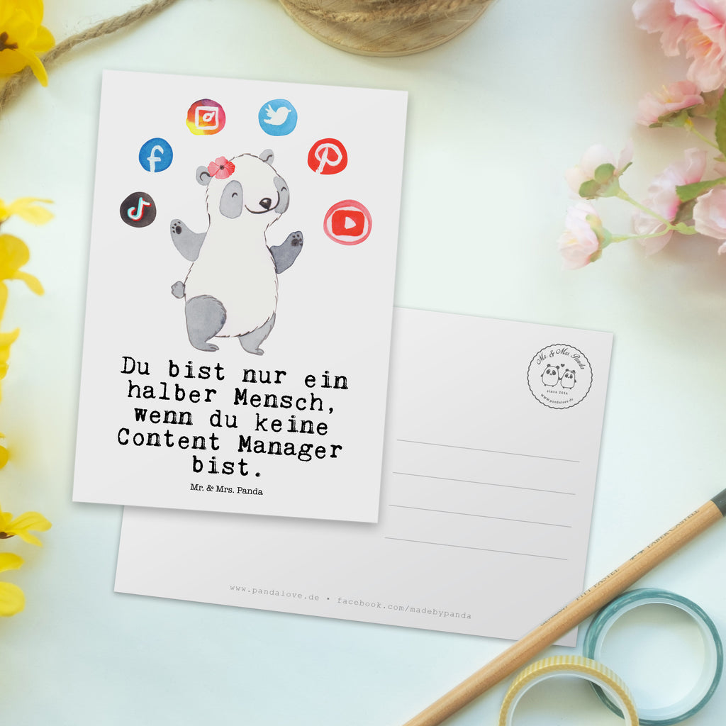 Postkarte Content Manager mit Herz Geschenkkarte, Grußkarte, Karte, Einladung, Ansichtskarte, Geburtstagskarte, Einladungskarte, Dankeskarte, Beruf, Ausbildung, Jubiläum, Abschied, Rente, Kollege, Kollegin, Geschenk, Schenken, Arbeitskollege, Mitarbeiter, Firma, Danke, Dankeschön
