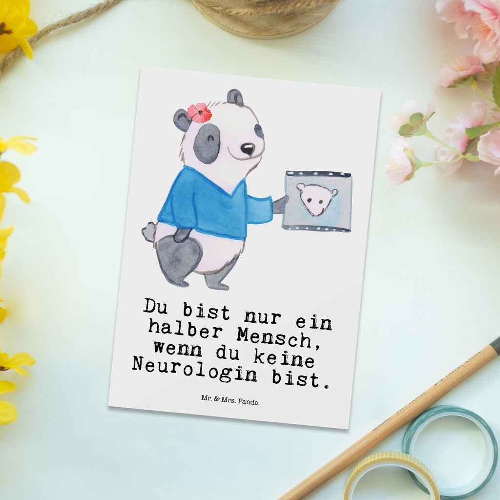 Postkarte Neurologin mit Herz Geschenkkarte, Grußkarte, Karte, Einladung, Ansichtskarte, Geburtstagskarte, Einladungskarte, Beruf, Ausbildung, Jubiläum, Abschied, Rente, Kollege, Kollegin, Geschenk, Schenken, Arbeitskollege, Mitarbeiter, Firma, Danke, Dankeschön, Neurologin, Neurologie, Mediziner, Medizinstudium