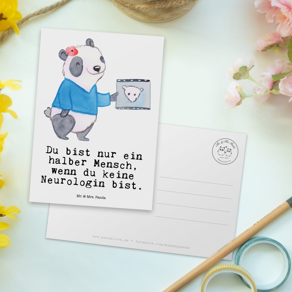 Postkarte Neurologin mit Herz Geschenkkarte, Grußkarte, Karte, Einladung, Ansichtskarte, Geburtstagskarte, Einladungskarte, Beruf, Ausbildung, Jubiläum, Abschied, Rente, Kollege, Kollegin, Geschenk, Schenken, Arbeitskollege, Mitarbeiter, Firma, Danke, Dankeschön, Neurologin, Neurologie, Mediziner, Medizinstudium