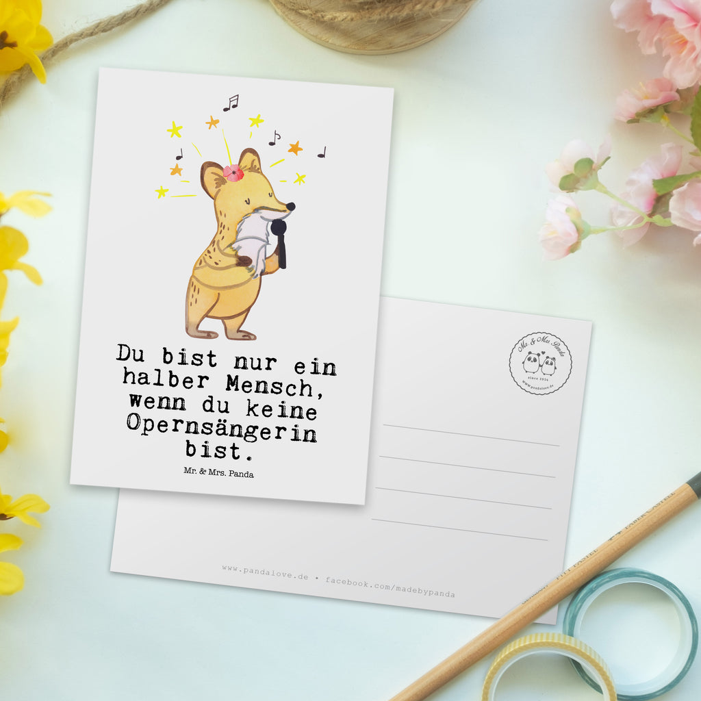 Postkarte Opernsängerin mit Herz Geschenkkarte, Grußkarte, Karte, Einladung, Ansichtskarte, Geburtstagskarte, Einladungskarte, Dankeskarte, Beruf, Ausbildung, Jubiläum, Abschied, Rente, Kollege, Kollegin, Geschenk, Schenken, Arbeitskollege, Mitarbeiter, Firma, Danke, Dankeschön