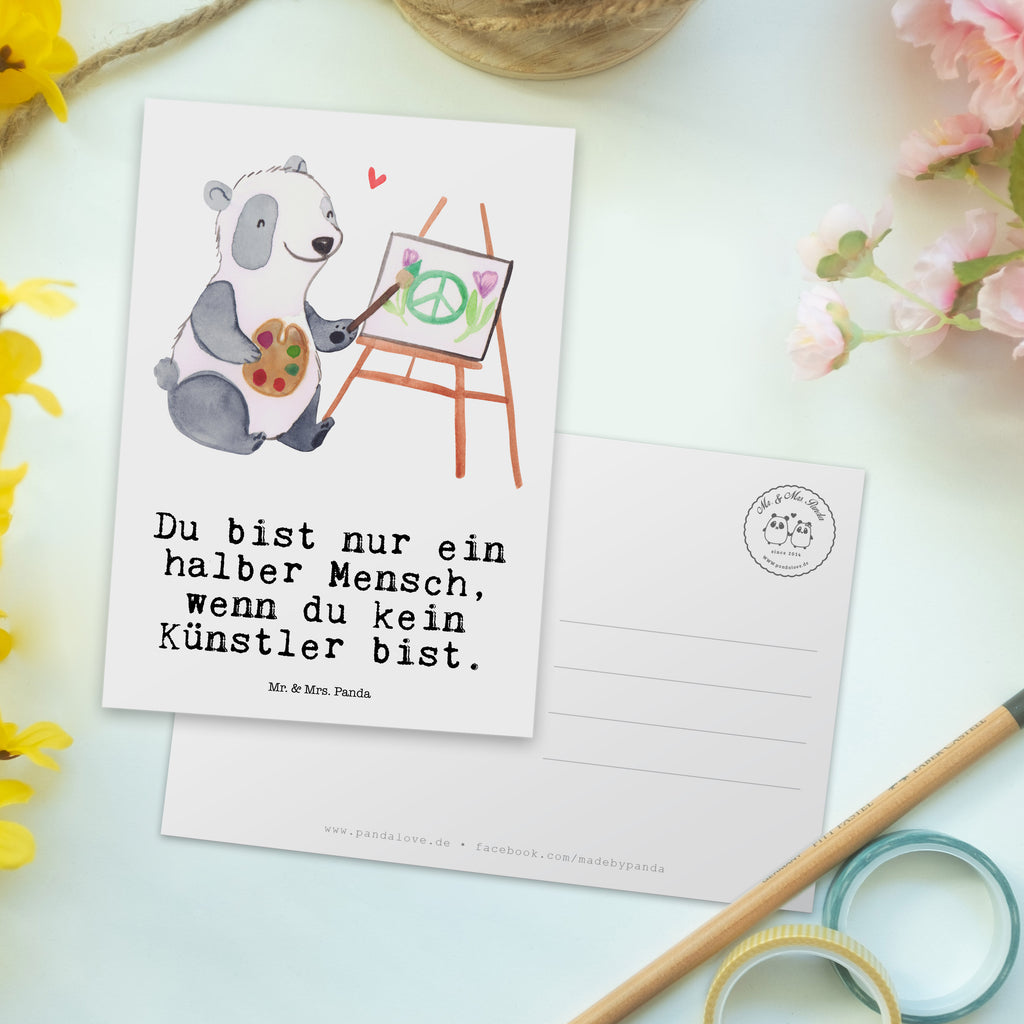 Postkarte Künstler mit Herz Geschenkkarte, Grußkarte, Karte, Einladung, Ansichtskarte, Geburtstagskarte, Einladungskarte, Dankeskarte, Beruf, Ausbildung, Jubiläum, Abschied, Rente, Kollege, Kollegin, Geschenk, Schenken, Arbeitskollege, Mitarbeiter, Firma, Danke, Dankeschön, Künstler, Maler, Kunstmaler, Galerie Eröffnung, Kunstschule