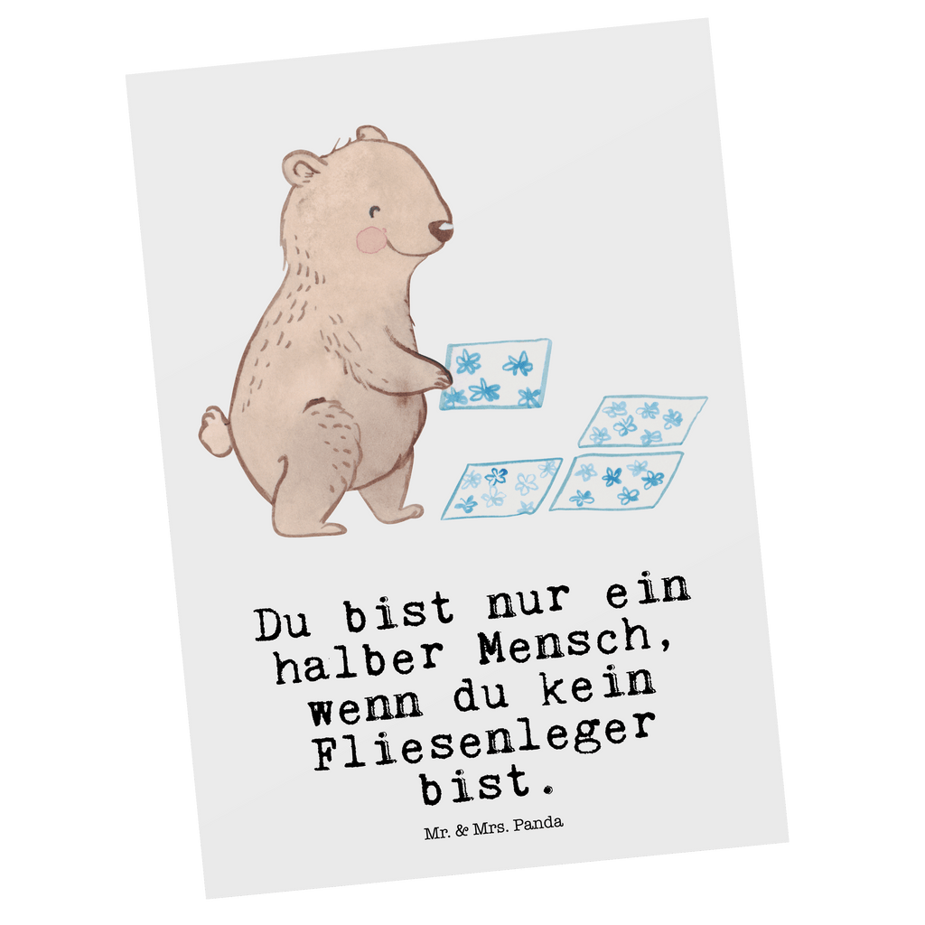 Postkarte Fliesenleger mit Herz Geschenkkarte, Grußkarte, Karte, Einladung, Ansichtskarte, Geburtstagskarte, Einladungskarte, Dankeskarte, Beruf, Ausbildung, Jubiläum, Abschied, Rente, Kollege, Kollegin, Geschenk, Schenken, Arbeitskollege, Mitarbeiter, Firma, Danke, Dankeschön, Fliesenleger, Gesellenprüfung, Fliesenlegermeister, Fliesenlegerbetrieb, Fliesenfachhandel, Handwerk