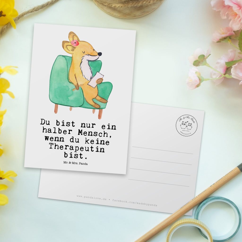 Postkarte Therapeutin mit Herz Geschenkkarte, Grußkarte, Karte, Einladung, Ansichtskarte, Geburtstagskarte, Einladungskarte, Dankeskarte, Beruf, Ausbildung, Jubiläum, Abschied, Rente, Kollege, Kollegin, Geschenk, Schenken, Arbeitskollege, Mitarbeiter, Firma, Danke, Dankeschön