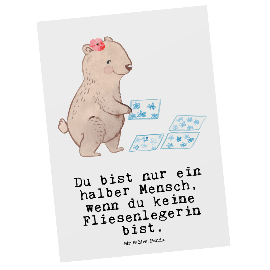 Postkarte Fliesenlegerin mit Herz Geschenkkarte, Grußkarte, Karte, Einladung, Ansichtskarte, Geburtstagskarte, Einladungskarte, Dankeskarte, Beruf, Ausbildung, Jubiläum, Abschied, Rente, Kollege, Kollegin, Geschenk, Schenken, Arbeitskollege, Mitarbeiter, Firma, Danke, Dankeschön, Fliesenlegerin, Gesellenprüfung, Fliesenlegermeisterin, Fliesenlegerbetrieb, Fliesenfachhandel, Handwerk