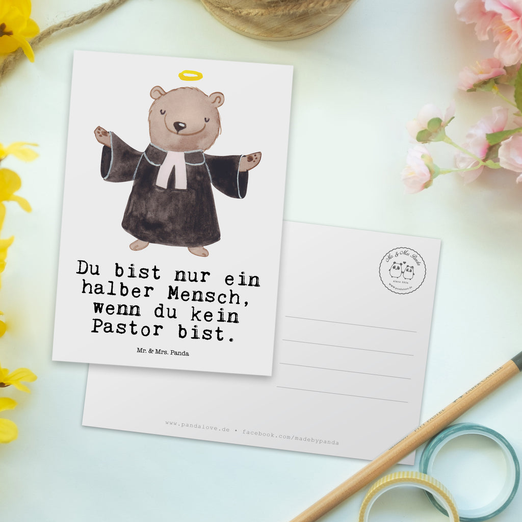 Postkarte Pastor mit Herz Geschenkkarte, Grußkarte, Karte, Einladung, Ansichtskarte, Geburtstagskarte, Einladungskarte, Dankeskarte, Beruf, Ausbildung, Jubiläum, Abschied, Rente, Kollege, Kollegin, Geschenk, Schenken, Arbeitskollege, Mitarbeiter, Firma, Danke, Dankeschön, Pastor, Diener Gottes<br />Geistlicher, Pfarrer, Prediger<br />Priester, Theologe, Kirche