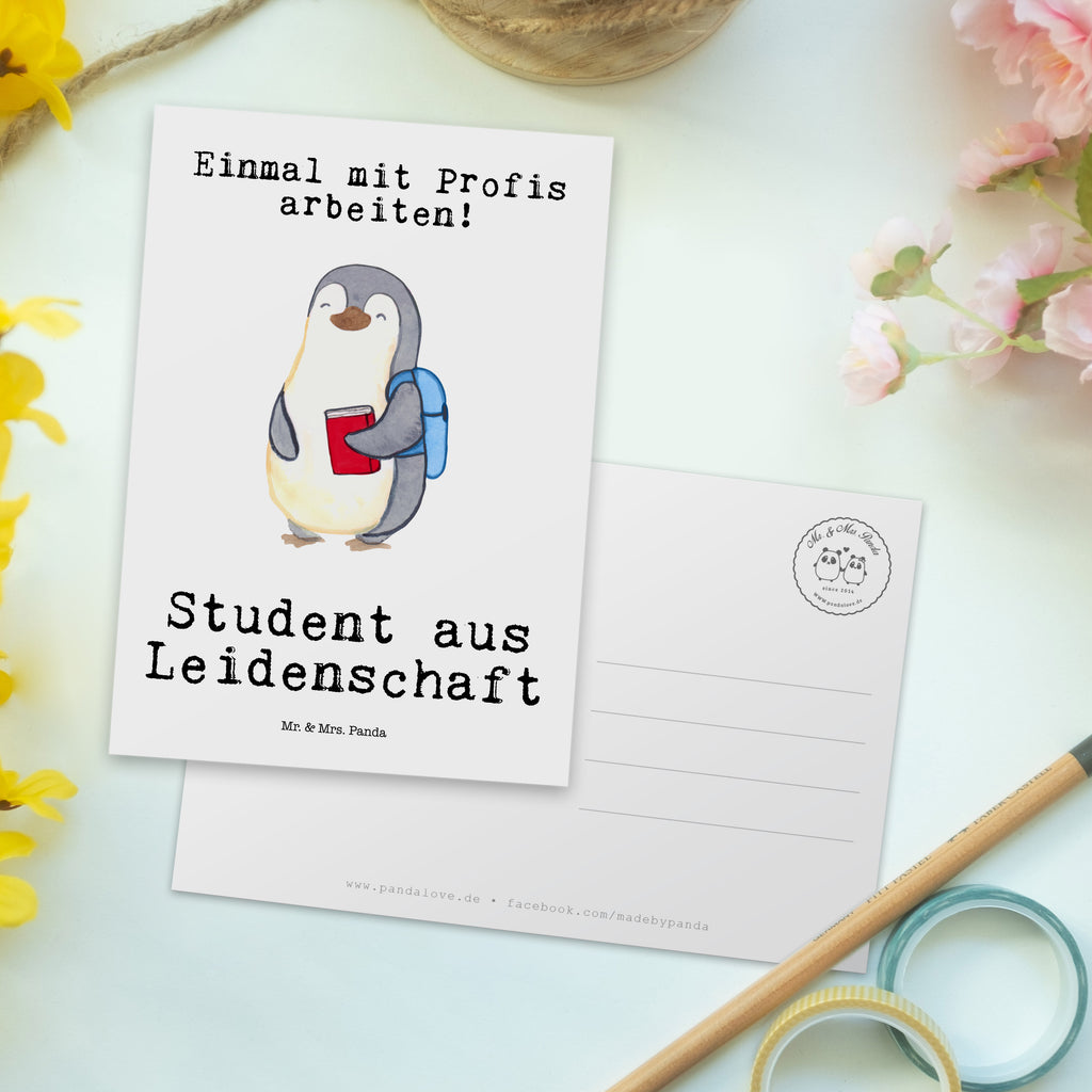Postkarte Student aus Leidenschaft Geschenkkarte, Grußkarte, Karte, Einladung, Ansichtskarte, Geburtstagskarte, Einladungskarte, Dankeskarte, Beruf, Ausbildung, Jubiläum, Abschied, Rente, Kollege, Kollegin, Geschenk, Schenken, Arbeitskollege, Mitarbeiter, Firma, Danke, Dankeschön
