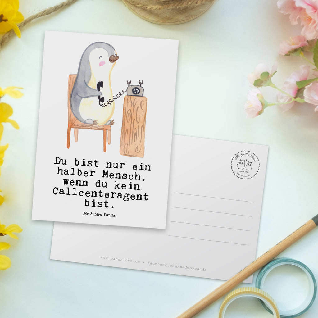 Postkarte Callcenteragent mit Herz Geschenkkarte, Grußkarte, Karte, Einladung, Ansichtskarte, Geburtstagskarte, Einladungskarte, Dankeskarte, Beruf, Ausbildung, Jubiläum, Abschied, Rente, Kollege, Kollegin, Geschenk, Schenken, Arbeitskollege, Mitarbeiter, Firma, Danke, Dankeschön, Kundendienstmitarbeiter, Callcenteragent, customer service, backoffice mitarbeiter