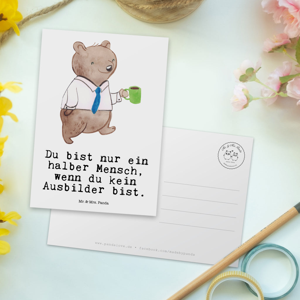 Postkarte Ausbilder mit Herz Geschenkkarte, Grußkarte, Karte, Einladung, Ansichtskarte, Geburtstagskarte, Einladungskarte, Dankeskarte, Beruf, Ausbildung, Jubiläum, Abschied, Rente, Kollege, Kollegin, Geschenk, Schenken, Arbeitskollege, Mitarbeiter, Firma, Danke, Dankeschön, Ausbilder, Tutor, Ausbilderprüfung