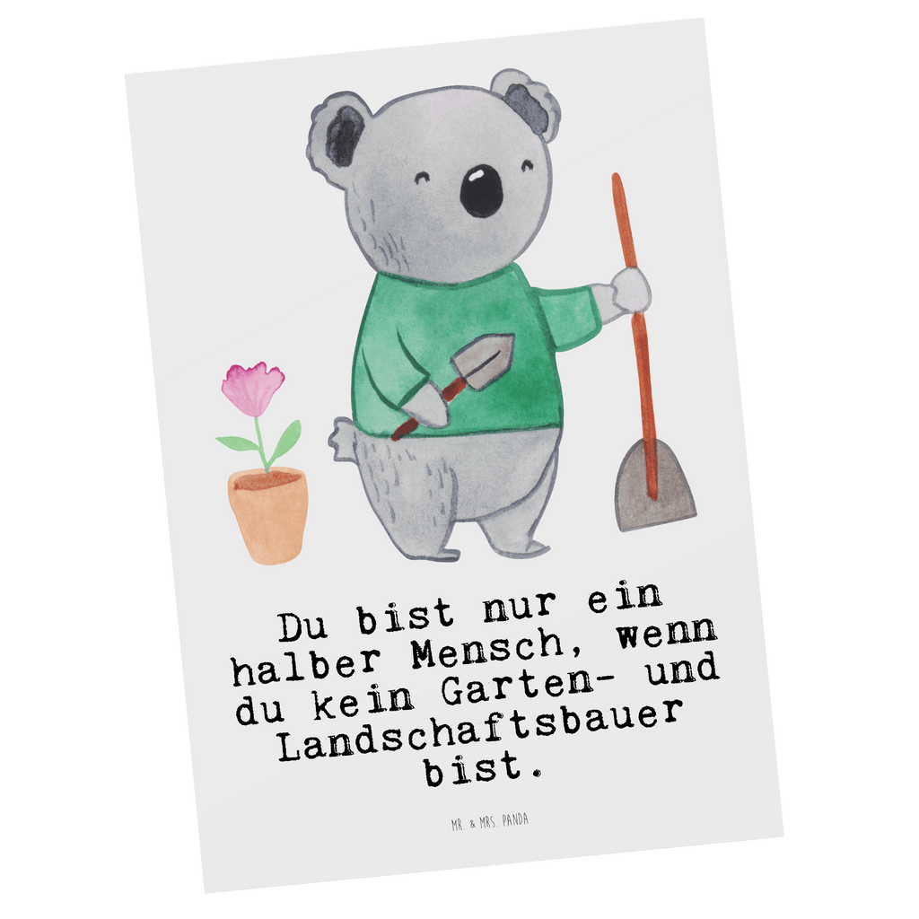 Postkarte Garten- und Landschaftsbauer mit Herz Geschenkkarte, Grußkarte, Karte, Einladung, Ansichtskarte, Geburtstagskarte, Einladungskarte, Dankeskarte, Beruf, Ausbildung, Jubiläum, Abschied, Rente, Kollege, Kollegin, Geschenk, Schenken, Arbeitskollege, Mitarbeiter, Firma, Danke, Dankeschön, Gärtner, Gartenplaner, Gärtnerei, Gartenbau, Hobbygärtner, Garten- und Landschaftsbauer