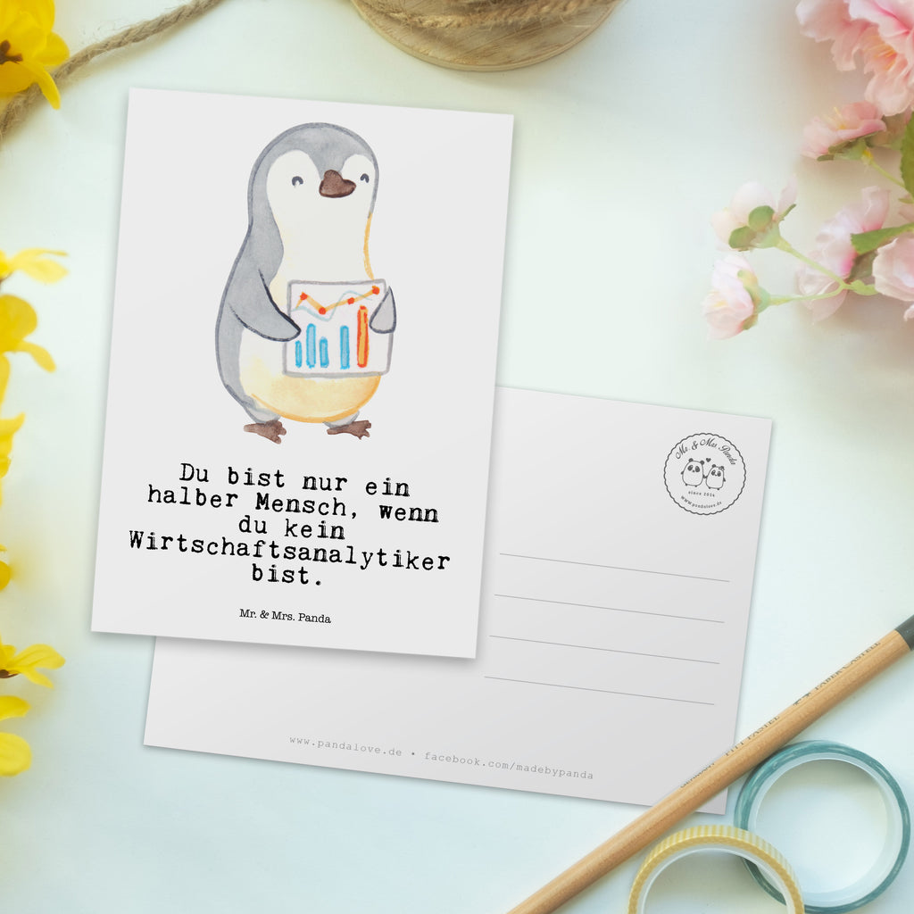 Postkarte Wirtschaftsanalytiker mit Herz Geschenkkarte, Grußkarte, Karte, Einladung, Ansichtskarte, Geburtstagskarte, Einladungskarte, Dankeskarte, Beruf, Ausbildung, Jubiläum, Abschied, Rente, Kollege, Kollegin, Geschenk, Schenken, Arbeitskollege, Mitarbeiter, Firma, Danke, Dankeschön