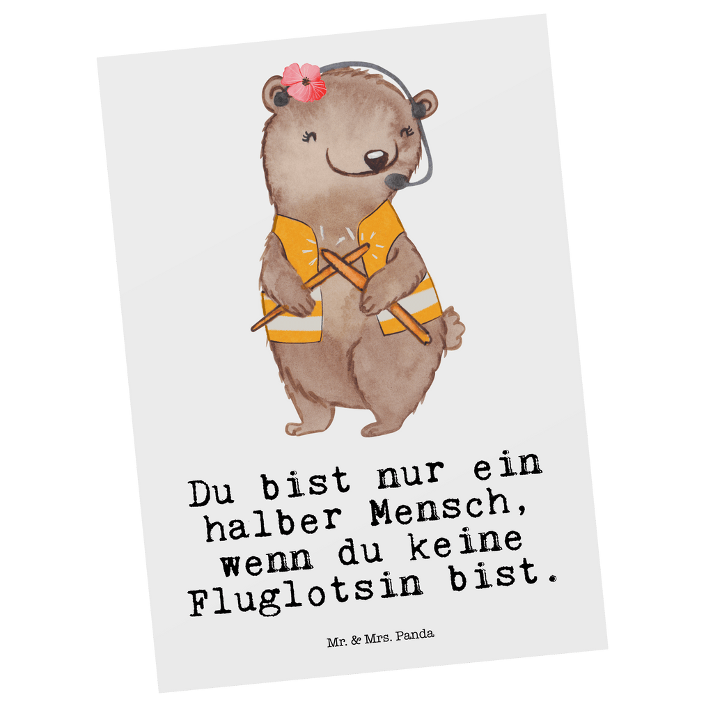 Postkarte Fluglotsin mit Herz Geschenkkarte, Grußkarte, Karte, Einladung, Ansichtskarte, Geburtstagskarte, Einladungskarte, Beruf, Ausbildung, Jubiläum, Abschied, Rente, Kollege, Kollegin, Geschenk, Schenken, Arbeitskollege, Mitarbeiter, Firma, Danke, Dankeschön, Fluglotsin, Flugverkehrsleiterin, Luftfahrtpersonal, Flugsicherung