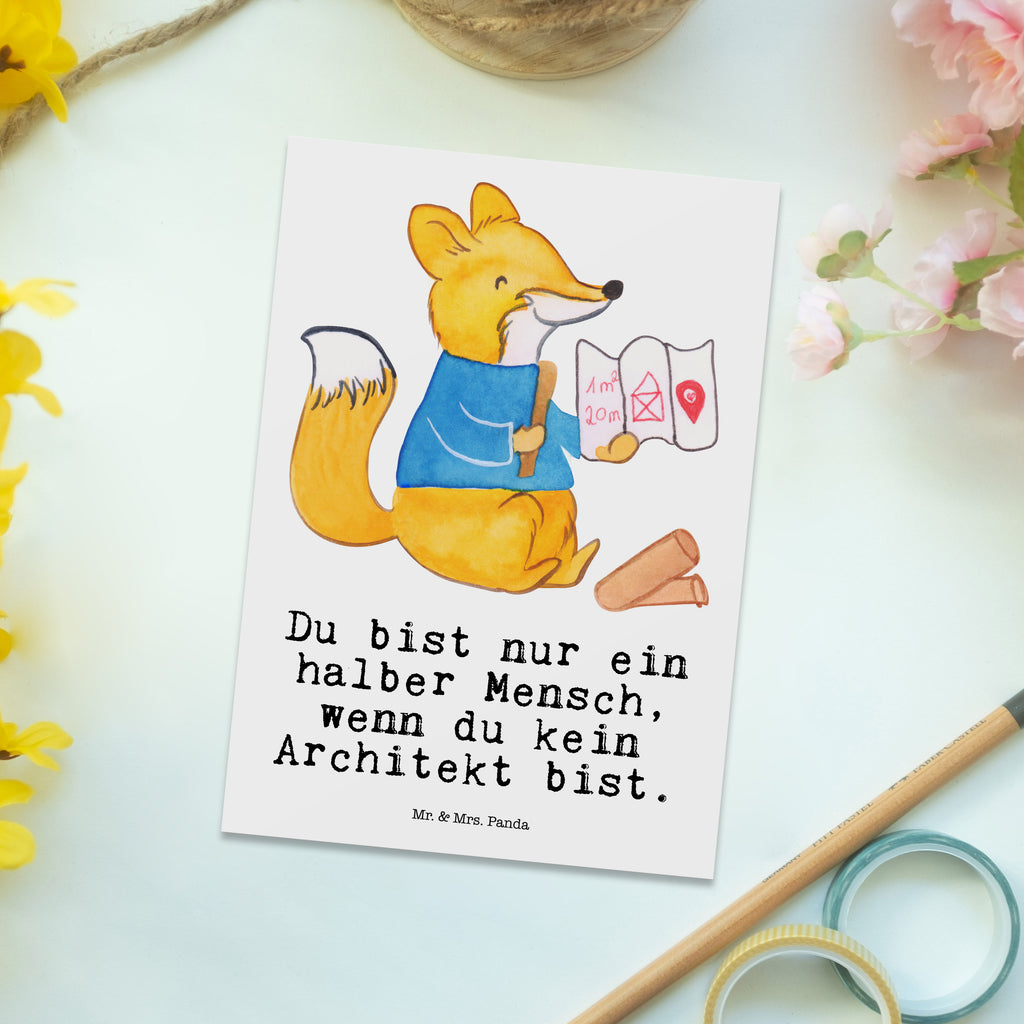 Postkarte Architekt mit Herz Geschenkkarte, Grußkarte, Karte, Einladung, Ansichtskarte, Geburtstagskarte, Einladungskarte, Dankeskarte, Beruf, Ausbildung, Jubiläum, Abschied, Rente, Kollege, Kollegin, Geschenk, Schenken, Arbeitskollege, Mitarbeiter, Firma, Danke, Dankeschön, Architekt, Innenarchitekt, Architekturbüro, Bauarbeiter