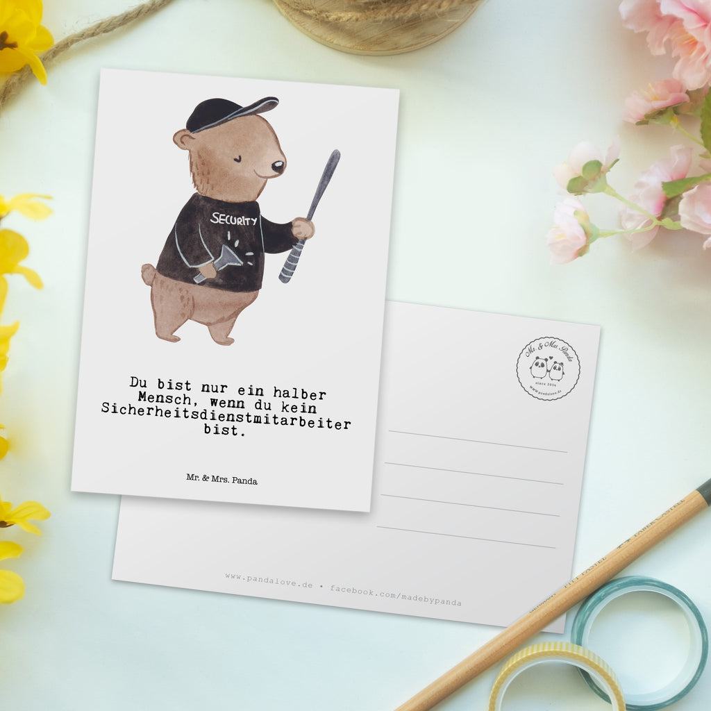 Postkarte Sicherheitsdienstmitarbeiter mit Herz Geschenkkarte, Grußkarte, Karte, Einladung, Ansichtskarte, Geburtstagskarte, Einladungskarte, Dankeskarte, Beruf, Ausbildung, Jubiläum, Abschied, Rente, Kollege, Kollegin, Geschenk, Schenken, Arbeitskollege, Mitarbeiter, Firma, Danke, Dankeschön