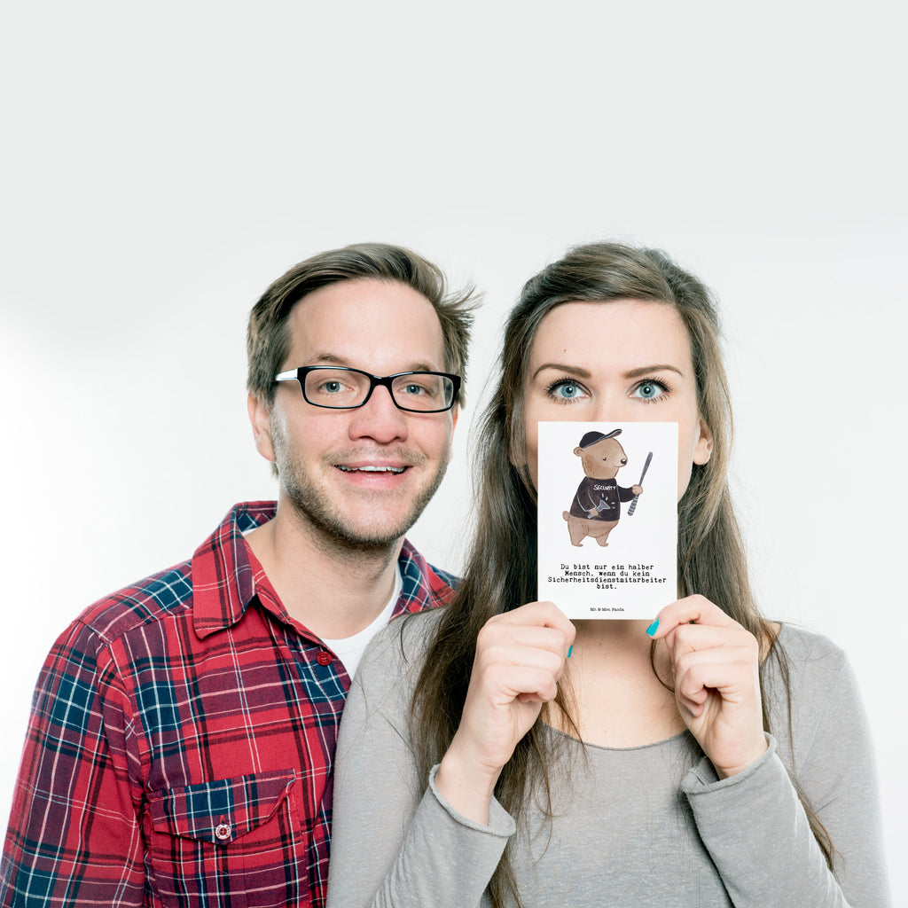 Postkarte Sicherheitsdienstmitarbeiter mit Herz Geschenkkarte, Grußkarte, Karte, Einladung, Ansichtskarte, Geburtstagskarte, Einladungskarte, Dankeskarte, Beruf, Ausbildung, Jubiläum, Abschied, Rente, Kollege, Kollegin, Geschenk, Schenken, Arbeitskollege, Mitarbeiter, Firma, Danke, Dankeschön