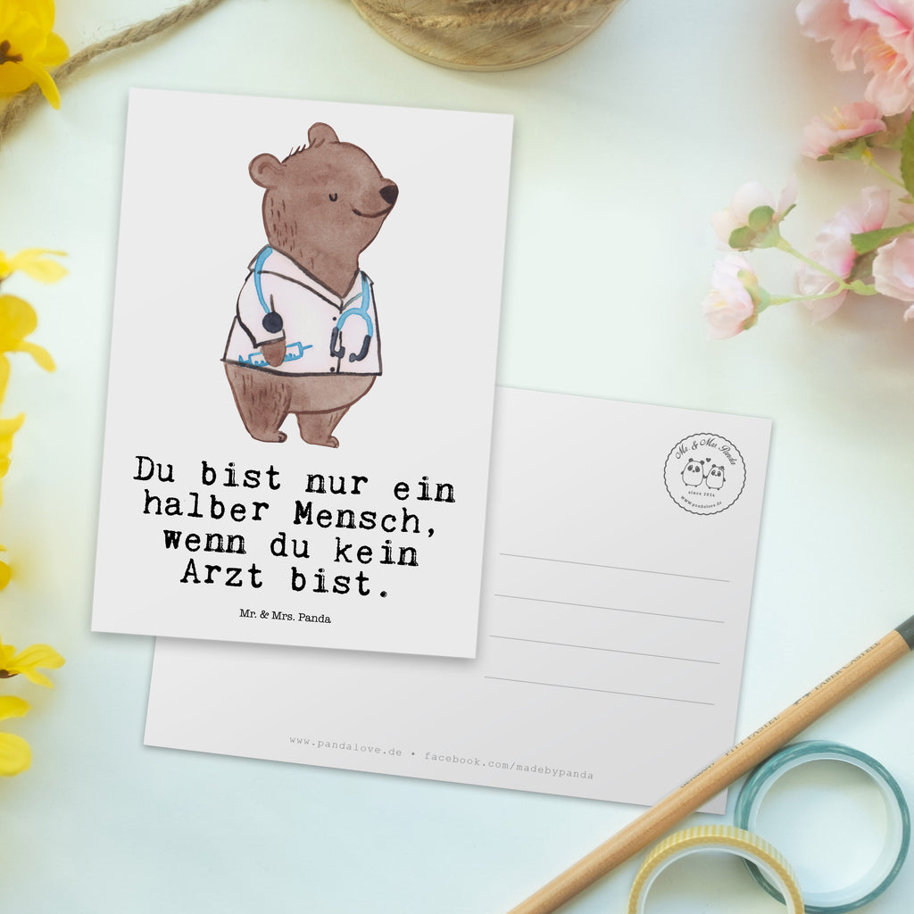 Postkarte Arzt mit Herz Geschenkkarte, Grußkarte, Karte, Einladung, Ansichtskarte, Geburtstagskarte, Einladungskarte, Dankeskarte, Beruf, Ausbildung, Jubiläum, Abschied, Rente, Kollege, Kollegin, Geschenk, Schenken, Arbeitskollege, Mitarbeiter, Firma, Danke, Dankeschön, Arzt, Hausarzt, Mediziner, Doktor, Medizinstudium, Doktortitel, Arztpraxis
