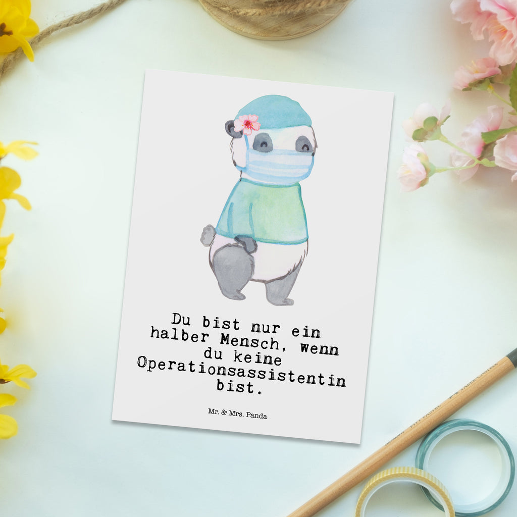 Postkarte Operationsassistentin mit Herz Geschenkkarte, Grußkarte, Karte, Einladung, Ansichtskarte, Geburtstagskarte, Einladungskarte, Dankeskarte, Beruf, Ausbildung, Jubiläum, Abschied, Rente, Kollege, Kollegin, Geschenk, Schenken, Arbeitskollege, Mitarbeiter, Firma, Danke, Dankeschön, Operationsassistentin, Operationstechnische Assistentin, OTA, OP Assistentin, Operationsassistenz