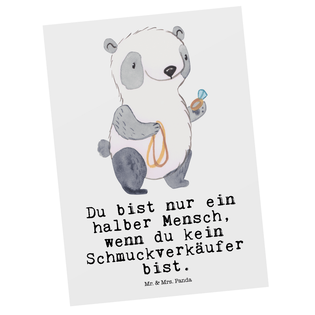 Postkarte Schmuckverkäufer mit Herz Geschenkkarte, Grußkarte, Karte, Einladung, Ansichtskarte, Geburtstagskarte, Einladungskarte, Beruf, Ausbildung, Jubiläum, Abschied, Rente, Kollege, Kollegin, Geschenk, Schenken, Arbeitskollege, Mitarbeiter, Firma, Danke, Dankeschön, Schmuckverkäufer, Juwelier, Goldschmied, Schmied, Schmuckwarenhändler, Schmuckgeschäft, Eröffnung