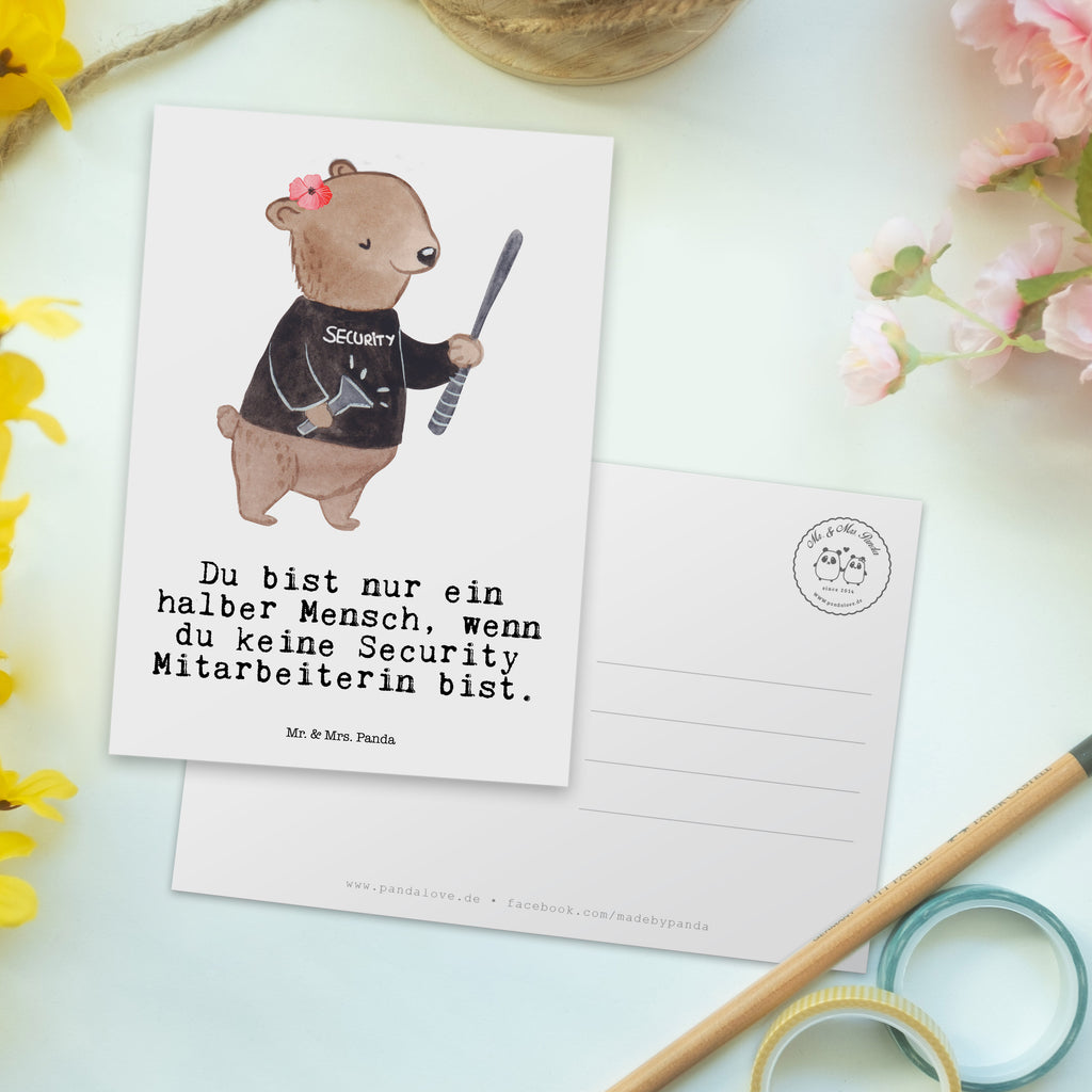 Postkarte Security Mitarbeiterin mit Herz Geschenkkarte, Grußkarte, Karte, Einladung, Ansichtskarte, Geburtstagskarte, Einladungskarte, Dankeskarte, Beruf, Ausbildung, Jubiläum, Abschied, Rente, Kollege, Kollegin, Geschenk, Schenken, Arbeitskollege, Mitarbeiter, Firma, Danke, Dankeschön