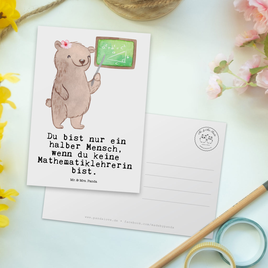 Postkarte Mathematiklehrerin mit Herz Geschenkkarte, Grußkarte, Karte, Einladung, Ansichtskarte, Geburtstagskarte, Einladungskarte, Dankeskarte, Beruf, Ausbildung, Jubiläum, Abschied, Rente, Kollege, Kollegin, Geschenk, Schenken, Arbeitskollege, Mitarbeiter, Firma, Danke, Dankeschön, Mathematiklehrerin, Lehramtstudent, Referendariat, Mathelehrerin, Matheunterricht, Mathe, Lehrer