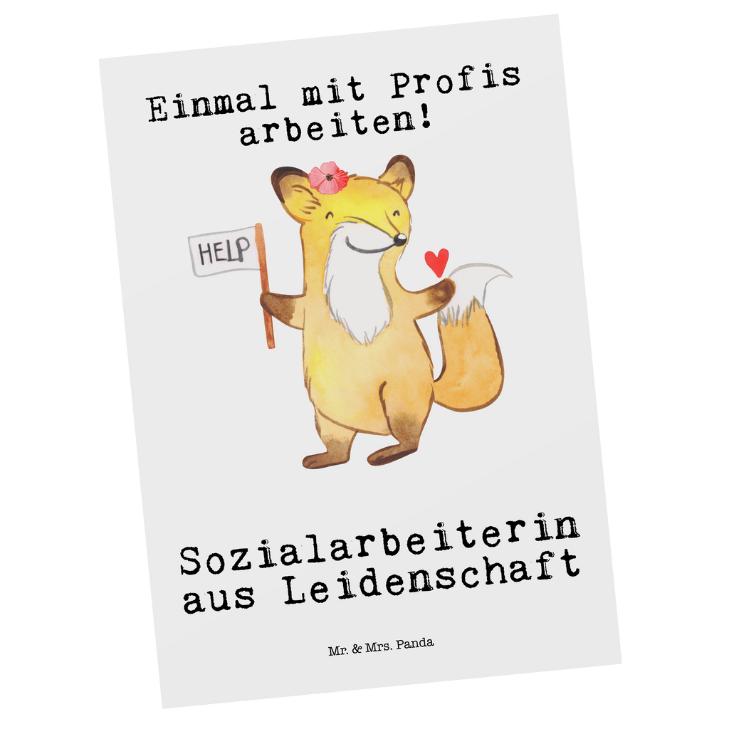 Postkarte Sozialarbeiterin aus Leidenschaft Geschenkkarte, Grußkarte, Karte, Einladung, Ansichtskarte, Geburtstagskarte, Einladungskarte, Dankeskarte, Beruf, Ausbildung, Jubiläum, Abschied, Rente, Kollege, Kollegin, Geschenk, Schenken, Arbeitskollege, Mitarbeiter, Firma, Danke, Dankeschön
