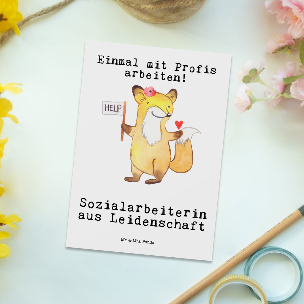 Postkarte Sozialarbeiterin aus Leidenschaft Geschenkkarte, Grußkarte, Karte, Einladung, Ansichtskarte, Geburtstagskarte, Einladungskarte, Dankeskarte, Beruf, Ausbildung, Jubiläum, Abschied, Rente, Kollege, Kollegin, Geschenk, Schenken, Arbeitskollege, Mitarbeiter, Firma, Danke, Dankeschön