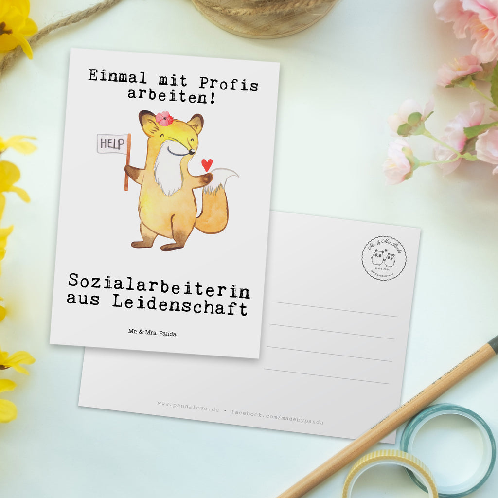 Postkarte Sozialarbeiterin aus Leidenschaft Geschenkkarte, Grußkarte, Karte, Einladung, Ansichtskarte, Geburtstagskarte, Einladungskarte, Dankeskarte, Beruf, Ausbildung, Jubiläum, Abschied, Rente, Kollege, Kollegin, Geschenk, Schenken, Arbeitskollege, Mitarbeiter, Firma, Danke, Dankeschön