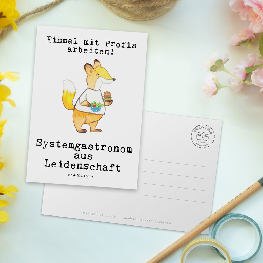 Postkarte Systemgastronom aus Leidenschaft Geschenkkarte, Grußkarte, Karte, Einladung, Ansichtskarte, Geburtstagskarte, Einladungskarte, Dankeskarte, Beruf, Ausbildung, Jubiläum, Abschied, Rente, Kollege, Kollegin, Geschenk, Schenken, Arbeitskollege, Mitarbeiter, Firma, Danke, Dankeschön