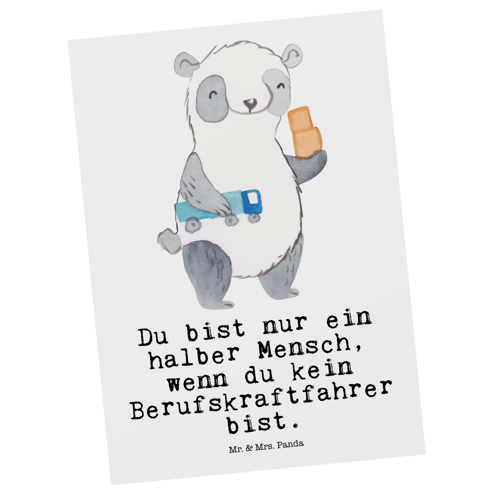 Postkarte Berufskraftfahrer mit Herz Geschenkkarte, Grußkarte, Karte, Einladung, Ansichtskarte, Geburtstagskarte, Einladungskarte, Beruf, Ausbildung, Jubiläum, Abschied, Rente, Kollege, Kollegin, Geschenk, Schenken, Arbeitskollege, Mitarbeiter, Firma, Danke, Dankeschön