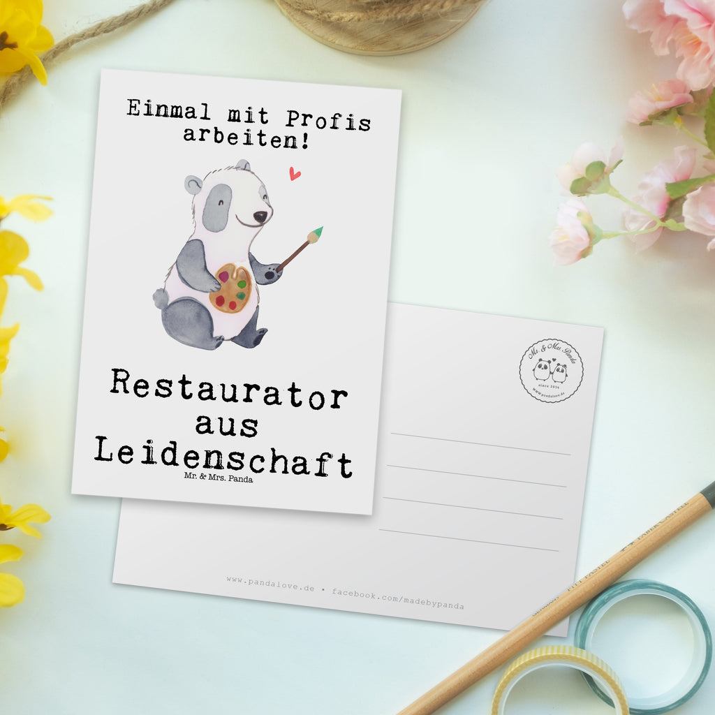 Postkarte Restaurator aus Leidenschaft Geschenkkarte, Grußkarte, Karte, Einladung, Ansichtskarte, Geburtstagskarte, Einladungskarte, Dankeskarte, Beruf, Ausbildung, Jubiläum, Abschied, Rente, Kollege, Kollegin, Geschenk, Schenken, Arbeitskollege, Mitarbeiter, Firma, Danke, Dankeschön