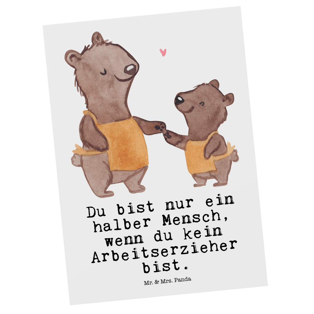 Postkarte Arbeitserzieher mit Herz Geschenkkarte, Grußkarte, Karte, Einladung, Ansichtskarte, Geburtstagskarte, Einladungskarte, Beruf, Ausbildung, Jubiläum, Abschied, Rente, Kollege, Kollegin, Geschenk, Schenken, Arbeitskollege, Mitarbeiter, Firma, Danke, Dankeschön, Arbeitserzieher, Arbeitspädagoge, Studium