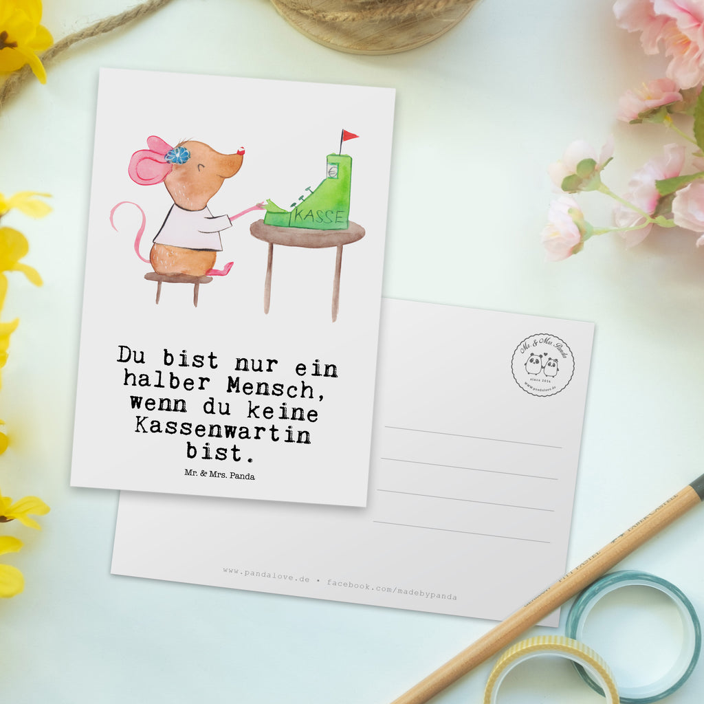 Postkarte Kassenwartin mit Herz Geschenkkarte, Grußkarte, Karte, Einladung, Ansichtskarte, Geburtstagskarte, Einladungskarte, Dankeskarte, Beruf, Ausbildung, Jubiläum, Abschied, Rente, Kollege, Kollegin, Geschenk, Schenken, Arbeitskollege, Mitarbeiter, Firma, Danke, Dankeschön, Kassenwartin, Schatzmeisterin, Verein