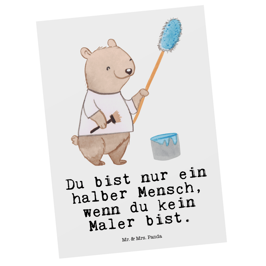 Postkarte Maler mit Herz Geschenkkarte, Grußkarte, Karte, Einladung, Ansichtskarte, Geburtstagskarte, Einladungskarte, Dankeskarte, Beruf, Ausbildung, Jubiläum, Abschied, Rente, Kollege, Kollegin, Geschenk, Schenken, Arbeitskollege, Mitarbeiter, Firma, Danke, Dankeschön, Maler, Malermeister, Gesellenprüfung, Meisterprüfung, Malerbetrieb