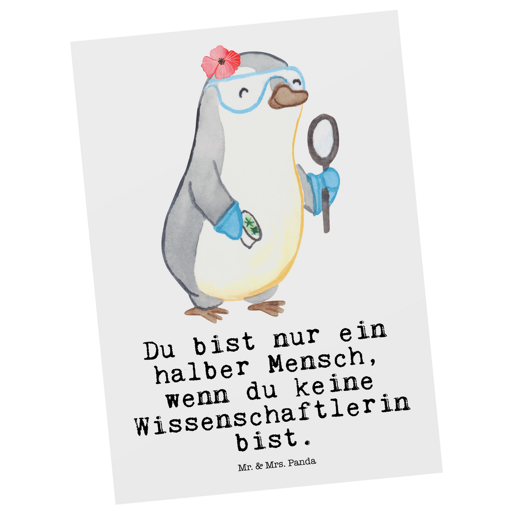 Postkarte Wissenschaftlerin mit Herz Geschenkkarte, Grußkarte, Karte, Einladung, Ansichtskarte, Geburtstagskarte, Einladungskarte, Beruf, Ausbildung, Jubiläum, Abschied, Rente, Kollege, Kollegin, Geschenk, Schenken, Arbeitskollege, Mitarbeiter, Firma, Danke, Dankeschön, Wissenschaftlerin, Forscherin, Akademikerin, Universität, Forschungseinrichtung