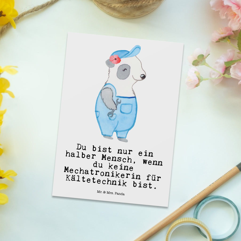 Postkarte Mechatronikerin für Kältetechnik mit Herz Geschenkkarte, Grußkarte, Karte, Einladung, Ansichtskarte, Geburtstagskarte, Einladungskarte, Beruf, Ausbildung, Jubiläum, Abschied, Rente, Kollege, Kollegin, Geschenk, Schenken, Arbeitskollege, Mitarbeiter, Firma, Danke, Dankeschön, Mechatronikerin für Kältetechnik, Gesellenprüfung