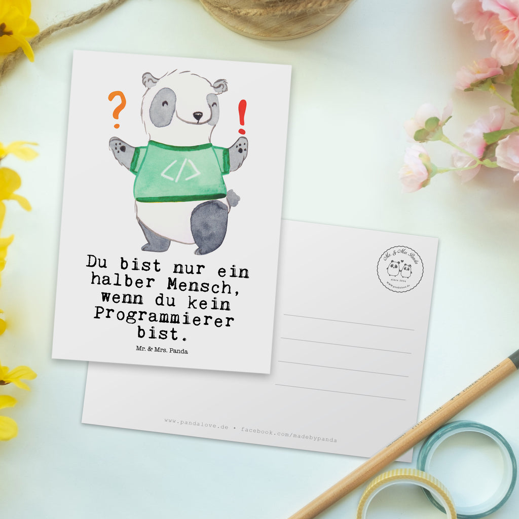 Postkarte Programmierer mit Herz Geschenkkarte, Grußkarte, Karte, Einladung, Ansichtskarte, Geburtstagskarte, Einladungskarte, Dankeskarte, Beruf, Ausbildung, Jubiläum, Abschied, Rente, Kollege, Kollegin, Geschenk, Schenken, Arbeitskollege, Mitarbeiter, Firma, Danke, Dankeschön, Programmierer, Softwareingenieur, Softwarentwickler, Computerfreak, Datenverarbeiter, Computerfachmann, IT-Spezialist, Nerd