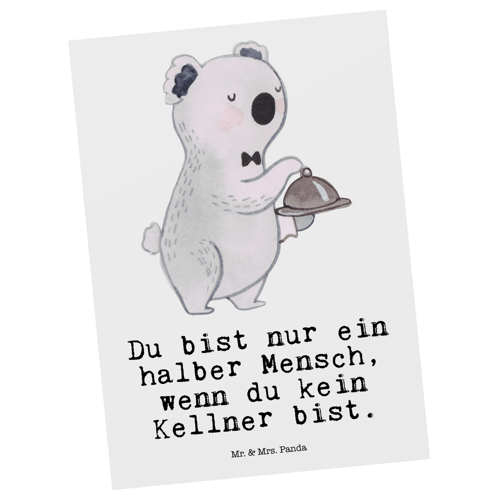 Postkarte Kellner mit Herz Geschenkkarte, Grußkarte, Karte, Einladung, Ansichtskarte, Geburtstagskarte, Einladungskarte, Beruf, Ausbildung, Jubiläum, Abschied, Rente, Kollege, Kollegin, Geschenk, Schenken, Arbeitskollege, Mitarbeiter, Firma, Danke, Dankeschön, Kellner, Servicekraft, Restaurant, Ober