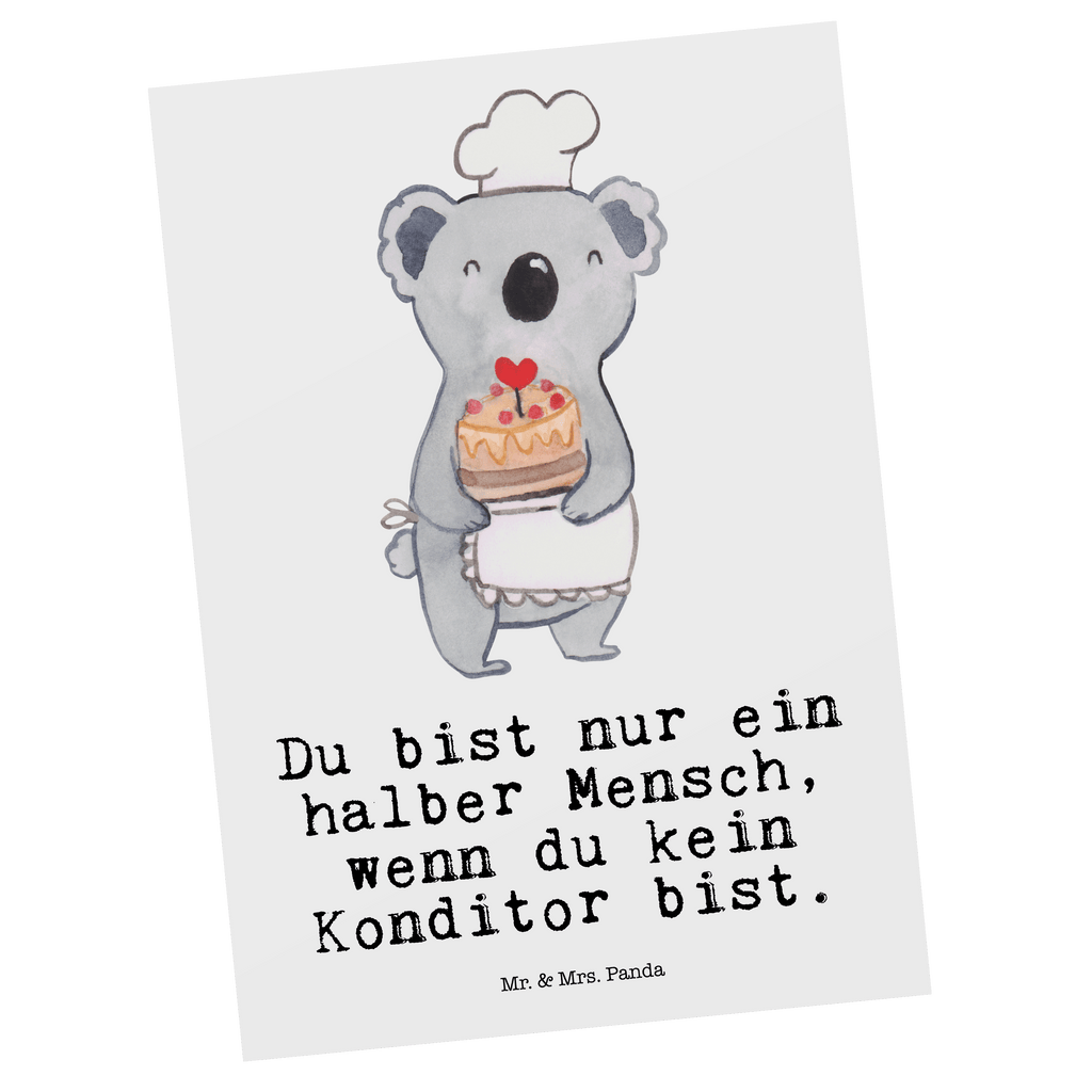 Postkarte Konditor mit Herz Geschenkkarte, Grußkarte, Karte, Einladung, Ansichtskarte, Geburtstagskarte, Einladungskarte, Beruf, Ausbildung, Jubiläum, Abschied, Rente, Kollege, Kollegin, Geschenk, Schenken, Arbeitskollege, Mitarbeiter, Firma, Danke, Dankeschön, Konditor, Kuchenbäcker, Patissier, Confiseur, Bäcker