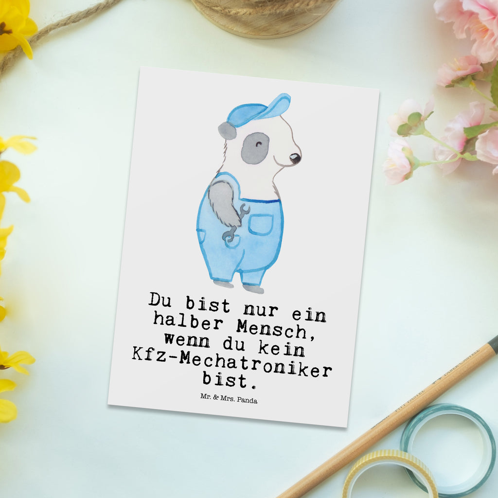 Postkarte Kfz-Mechatroniker mit Herz Geschenkkarte, Grußkarte, Karte, Einladung, Ansichtskarte, Geburtstagskarte, Einladungskarte, Dankeskarte, Beruf, Ausbildung, Jubiläum, Abschied, Rente, Kollege, Kollegin, Geschenk, Schenken, Arbeitskollege, Mitarbeiter, Firma, Danke, Dankeschön, Kfz-Mechatroniker, Kraftfahrzeugmechaniker, Meister, Gesellenprüfung