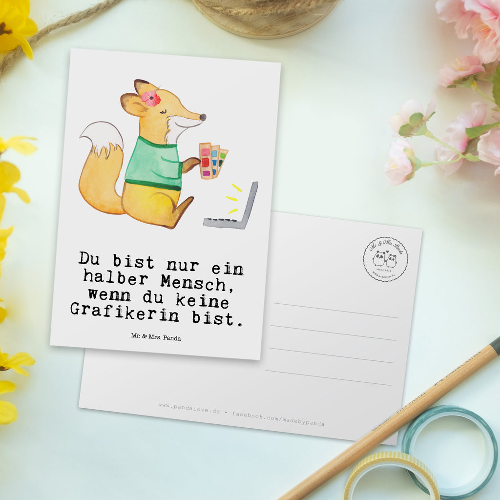Postkarte Grafikerin mit Herz Geschenkkarte, Grußkarte, Karte, Einladung, Ansichtskarte, Geburtstagskarte, Einladungskarte, Dankeskarte, Beruf, Ausbildung, Jubiläum, Abschied, Rente, Kollege, Kollegin, Geschenk, Schenken, Arbeitskollege, Mitarbeiter, Firma, Danke, Dankeschön, Grafikerin, Designer, Mediengestalter, Grafikdesignerin