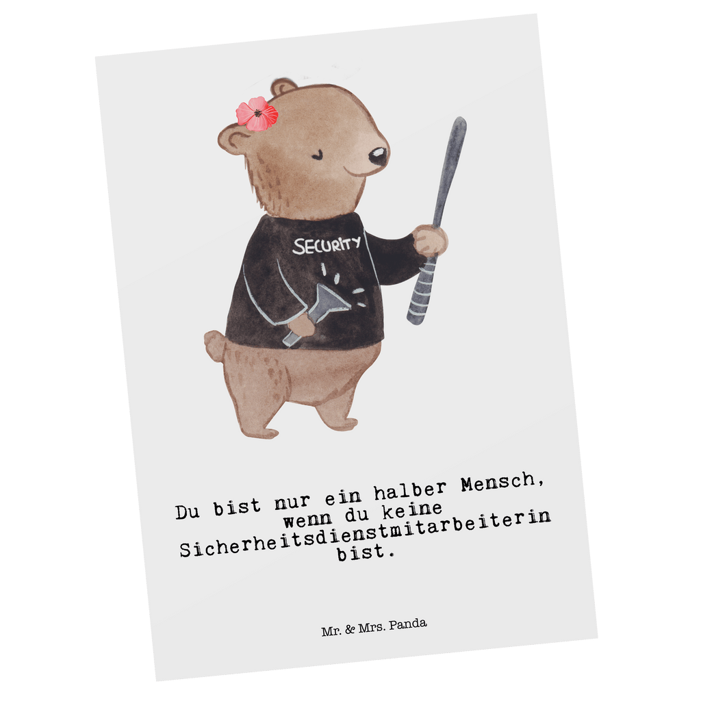Postkarte Sicherheitsdienstmitarbeiterin mit Herz Geschenkkarte, Grußkarte, Karte, Einladung, Ansichtskarte, Geburtstagskarte, Einladungskarte, Dankeskarte, Beruf, Ausbildung, Jubiläum, Abschied, Rente, Kollege, Kollegin, Geschenk, Schenken, Arbeitskollege, Mitarbeiter, Firma, Danke, Dankeschön