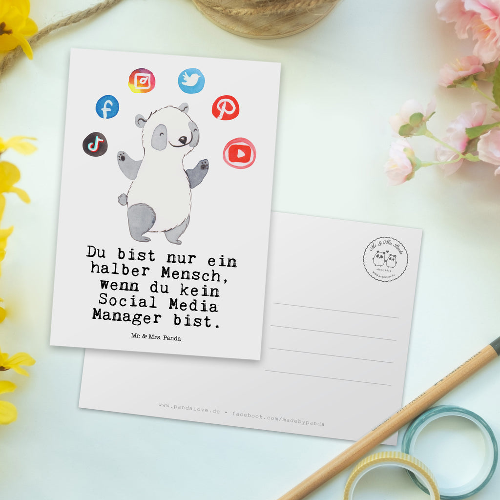 Postkarte Social Media Manager mit Herz Geschenkkarte, Grußkarte, Karte, Einladung, Ansichtskarte, Geburtstagskarte, Einladungskarte, Dankeskarte, Beruf, Ausbildung, Jubiläum, Abschied, Rente, Kollege, Kollegin, Geschenk, Schenken, Arbeitskollege, Mitarbeiter, Firma, Danke, Dankeschön