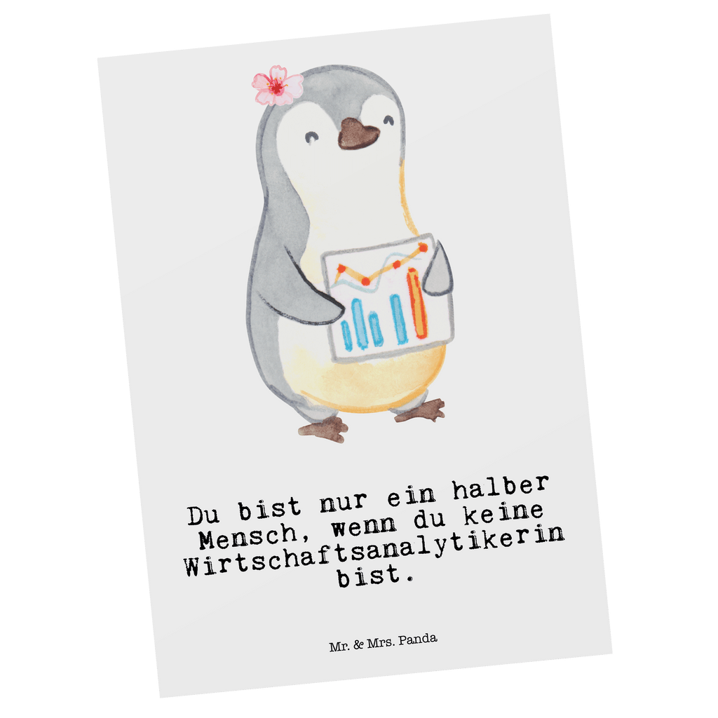 Postkarte Wirtschaftsanalytikerin mit Herz Geschenkkarte, Grußkarte, Karte, Einladung, Ansichtskarte, Geburtstagskarte, Einladungskarte, Dankeskarte, Beruf, Ausbildung, Jubiläum, Abschied, Rente, Kollege, Kollegin, Geschenk, Schenken, Arbeitskollege, Mitarbeiter, Firma, Danke, Dankeschön