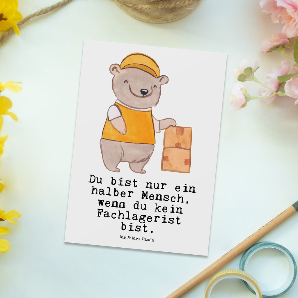 Postkarte Fachlagerist mit Herz Geschenkkarte, Grußkarte, Karte, Einladung, Ansichtskarte, Geburtstagskarte, Einladungskarte, Dankeskarte, Beruf, Ausbildung, Jubiläum, Abschied, Rente, Kollege, Kollegin, Geschenk, Schenken, Arbeitskollege, Mitarbeiter, Firma, Danke, Dankeschön, Lagerarbeiter, Fachlagerist, Lagerist, Lagerverwalter
