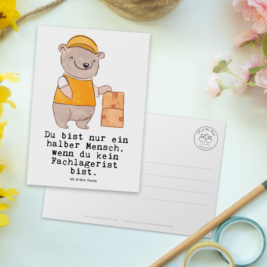 Postkarte Fachlagerist mit Herz Geschenkkarte, Grußkarte, Karte, Einladung, Ansichtskarte, Geburtstagskarte, Einladungskarte, Dankeskarte, Beruf, Ausbildung, Jubiläum, Abschied, Rente, Kollege, Kollegin, Geschenk, Schenken, Arbeitskollege, Mitarbeiter, Firma, Danke, Dankeschön, Lagerarbeiter, Fachlagerist, Lagerist, Lagerverwalter