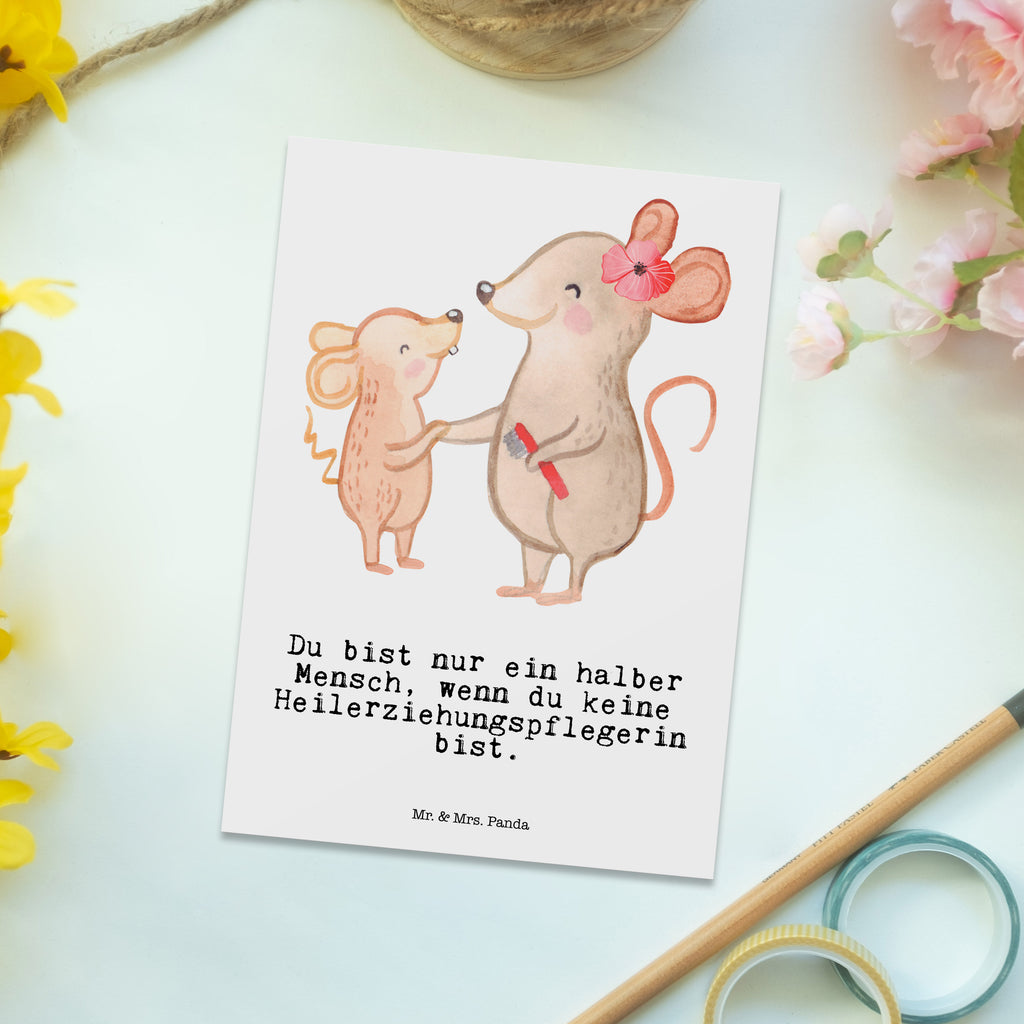 Postkarte Heilerziehungspflegerin mit Herz Geschenkkarte, Grußkarte, Karte, Einladung, Ansichtskarte, Geburtstagskarte, Einladungskarte, Dankeskarte, Beruf, Ausbildung, Jubiläum, Abschied, Rente, Kollege, Kollegin, Geschenk, Schenken, Arbeitskollege, Mitarbeiter, Firma, Danke, Dankeschön, Heilerziehungspflegerin, Heilpädagogin