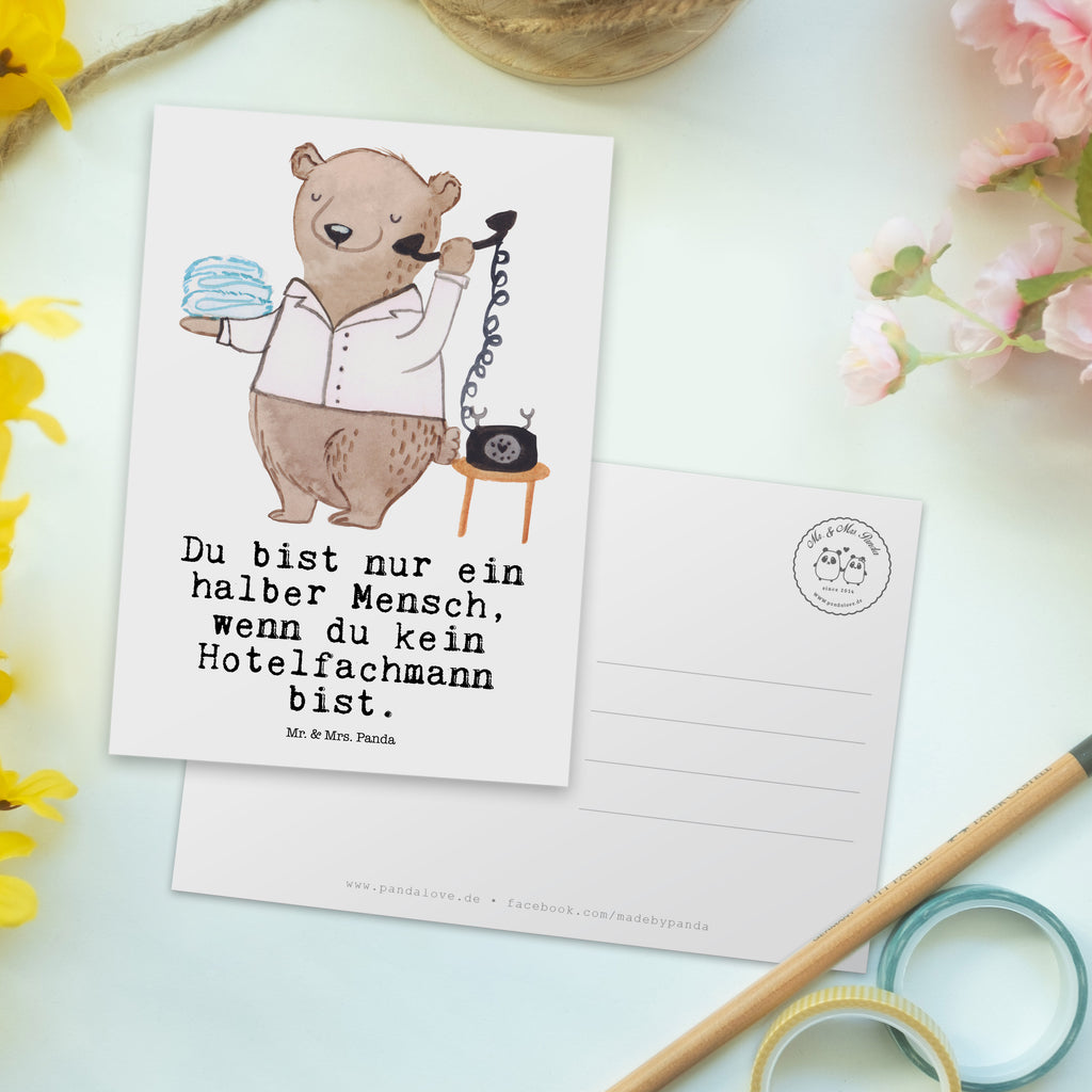 Postkarte Hotelfachmann mit Herz Geschenkkarte, Grußkarte, Karte, Einladung, Ansichtskarte, Geburtstagskarte, Einladungskarte, Dankeskarte, Beruf, Ausbildung, Jubiläum, Abschied, Rente, Kollege, Kollegin, Geschenk, Schenken, Arbeitskollege, Mitarbeiter, Firma, Danke, Dankeschön, Hotelfachmann, Hotelkaufmann, Hotelfachangestellter, Hotelier, Hoteleröffnung
