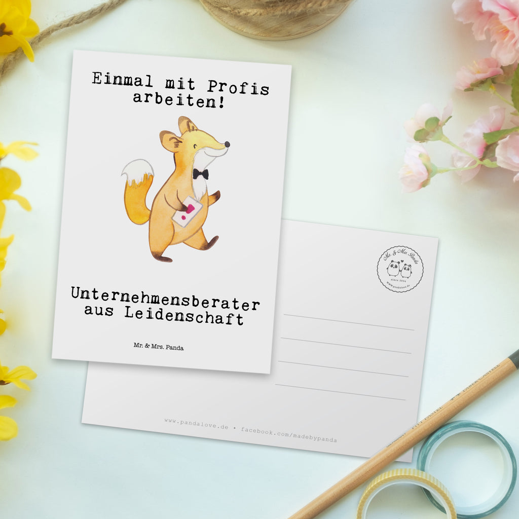 Postkarte Unternehmensberater aus Leidenschaft Geschenkkarte, Grußkarte, Karte, Einladung, Ansichtskarte, Geburtstagskarte, Einladungskarte, Beruf, Ausbildung, Jubiläum, Abschied, Rente, Kollege, Kollegin, Geschenk, Schenken, Arbeitskollege, Mitarbeiter, Firma, Danke, Dankeschön