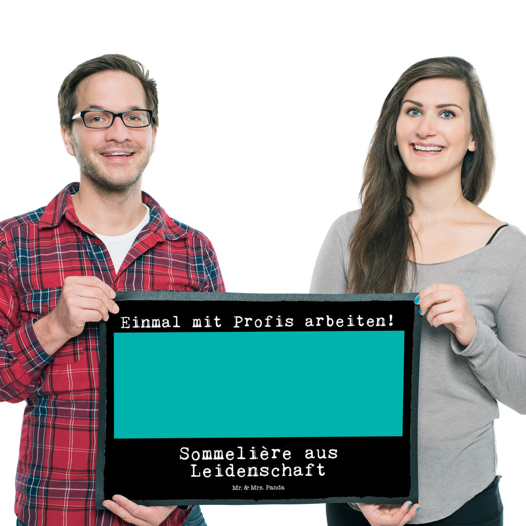 Fußmatte Sommelière aus Leidenschaft  Türvorleger, Schmutzmatte, Fußabtreter, Matte, Schmutzfänger, Fußabstreifer, Schmutzfangmatte, Türmatte, Motivfußmatte,  Haustürmatte, Vorleger  Beruf, Ausbildung, Jubiläum, Abschied, Rente, Kollege, Kollegin, Geschenk, Schenken, Arbeitskollege, Mitarbeiter, Firma, Danke, Dankeschön